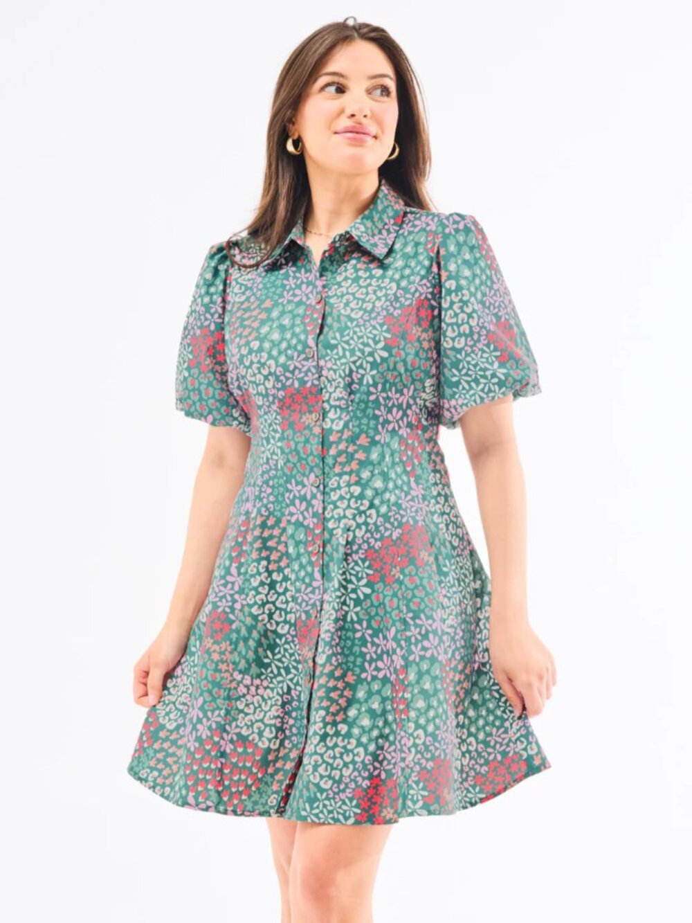 Rory Dress , Open Meadows Green by Mary Square - Picture 6 of 11